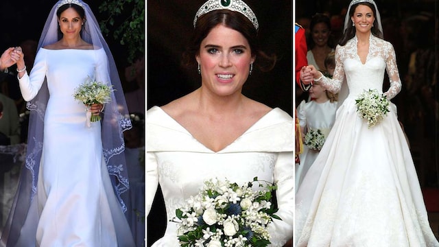 eugenie meghan kate wedding dress
