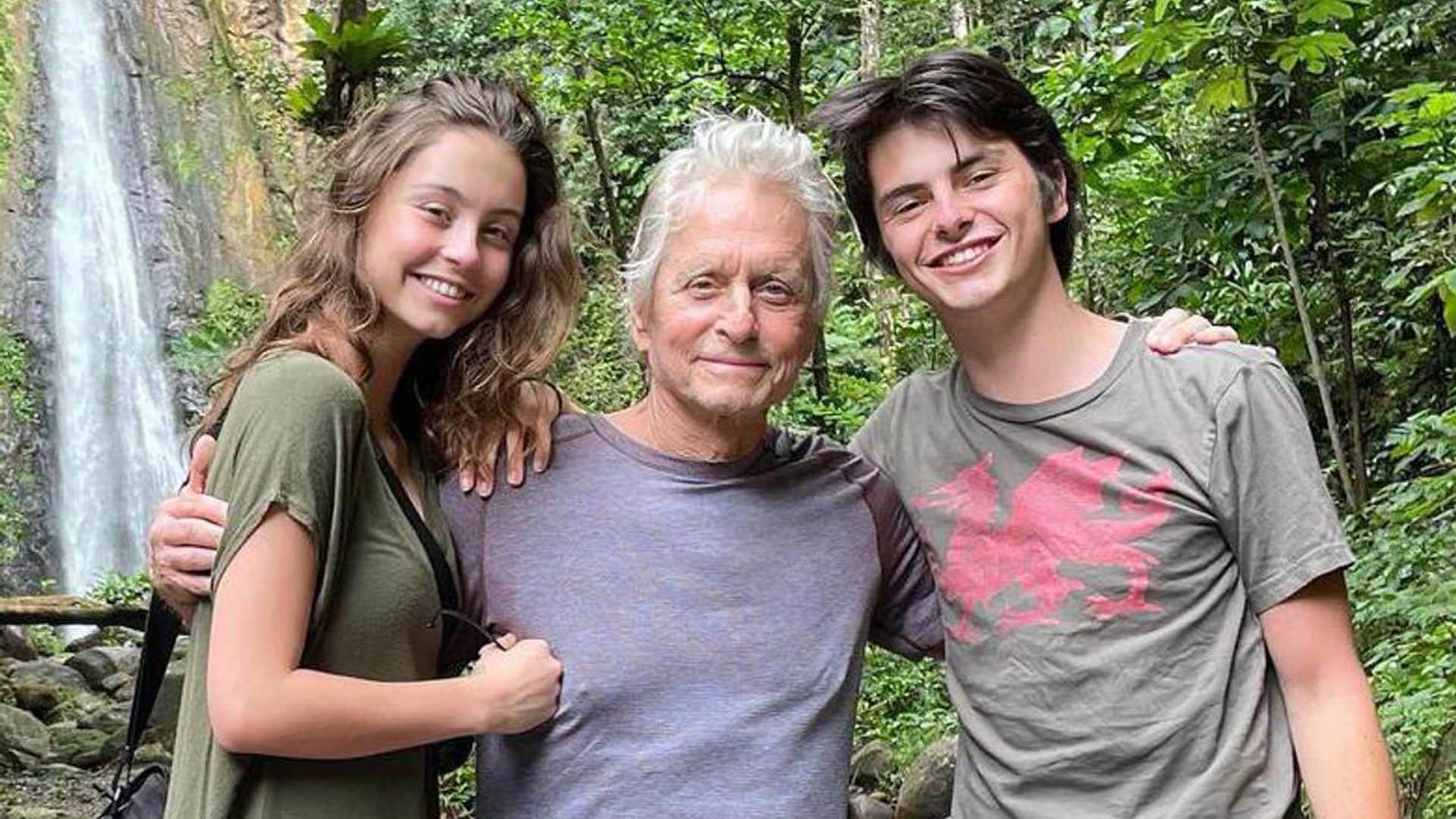 Catherine Zeta-Jones and Michael Douglas chase waterfalls with their kids in Dominica