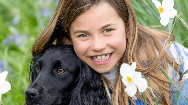 Second photo of Princess Charlottefeaturing furry family memberreleased on 8th birthday!