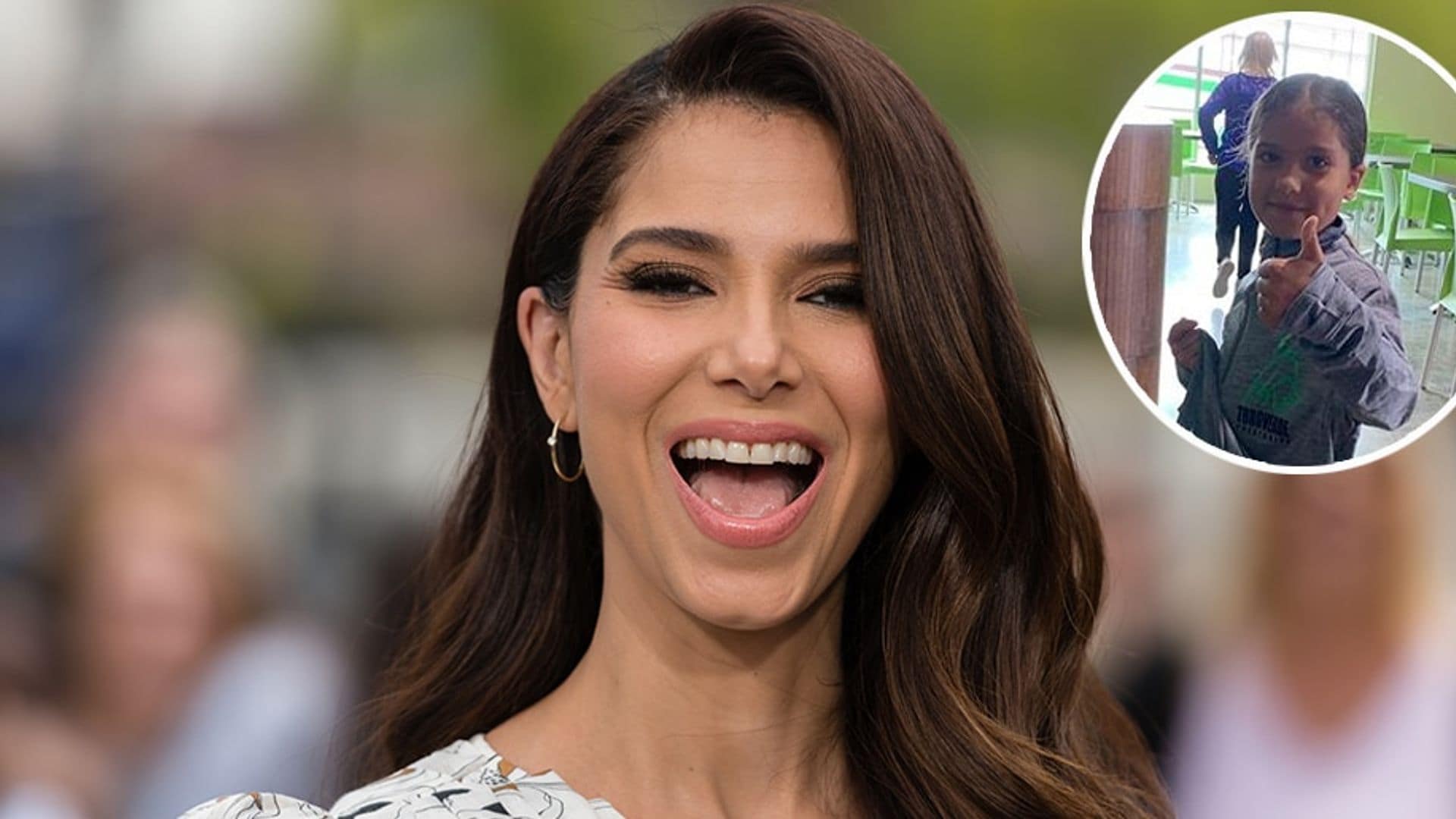 Roselyn Sanchez's daughter, Sebella, proves to be a mini daredevil in Puerto Rico