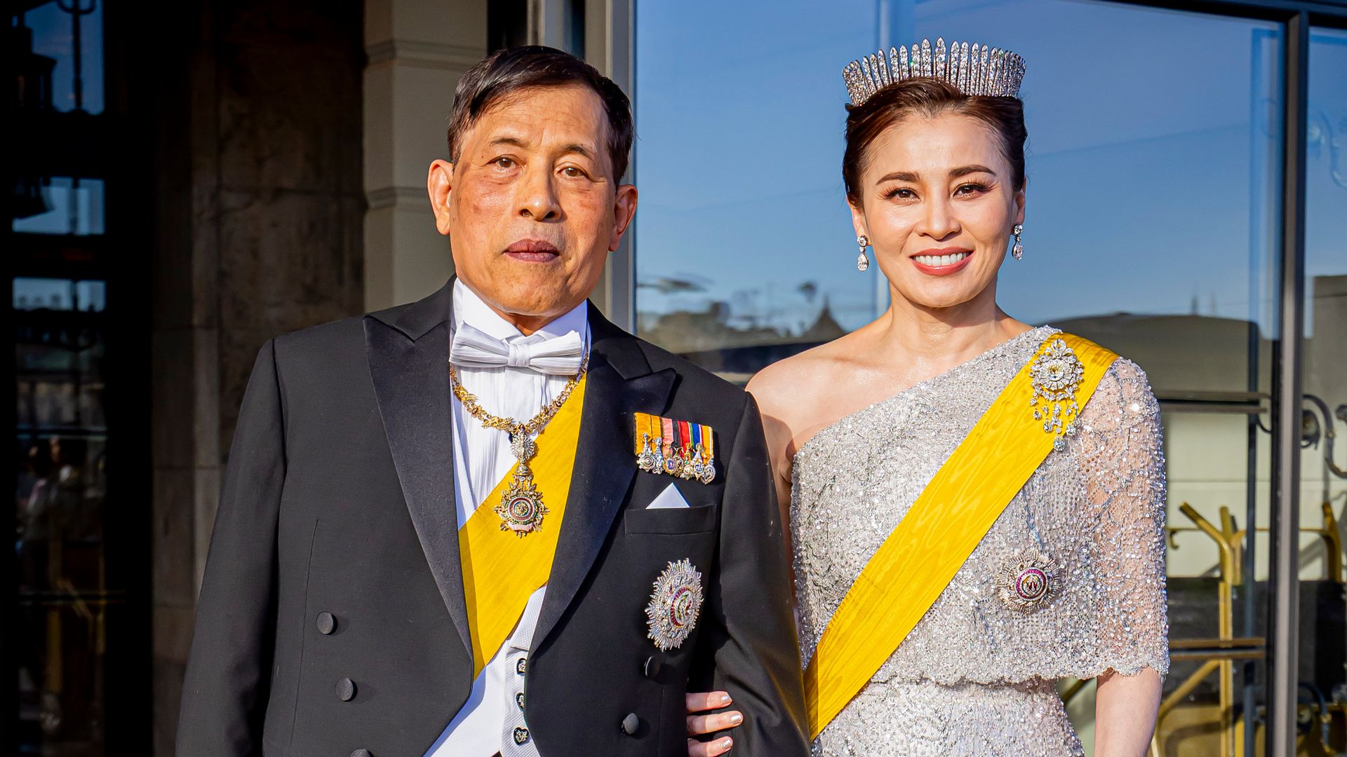 STOCKHOLM, SWEDEN - APRIL 30 : King Maha Vajiralongkorn of Thailand and Queen Suthida of Thailand during the 80th Birthday celebrations of King Carl XVI Gustaf of Sweden on April 30, 2026 in Stockholm, Sweden. (Photo by Patrick van Katwijk/Getty Images)