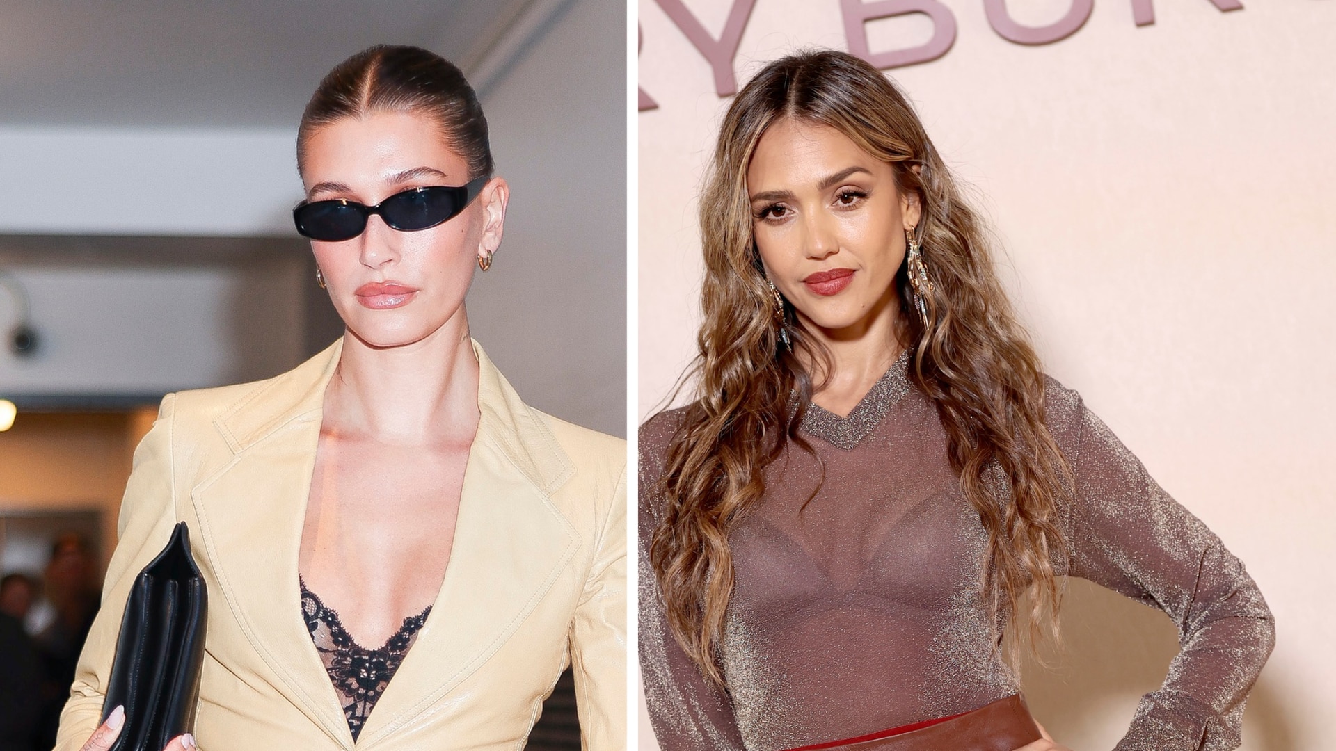 Hailey Bieber and Jessica Alba embrace the satin trend this fall: From silver to chocolate