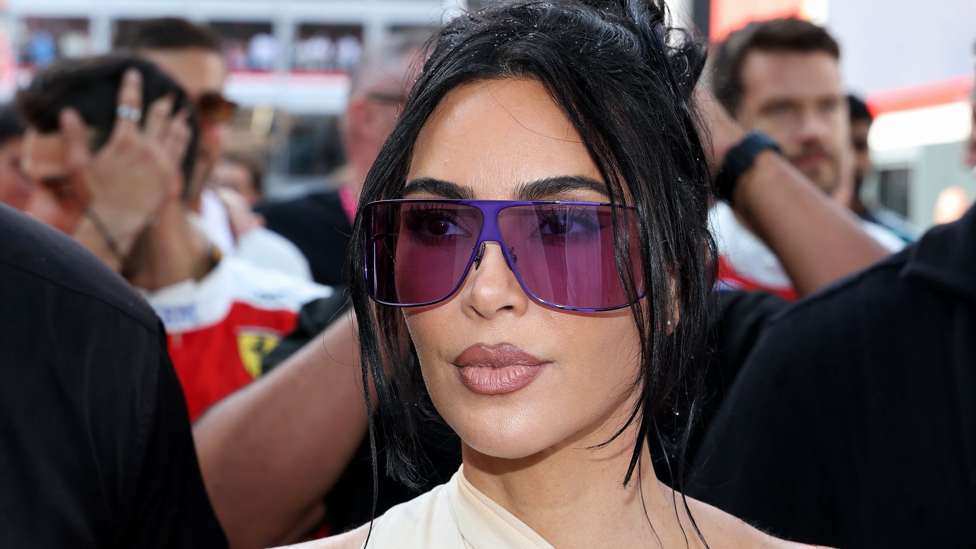 Kim Kardashian seen During the F1 Grand Prix of Monaco at Circuit de Monaco on June 07, 2026 in Monte-Carlo, Monaco. (Photo by Pascal Le Segretain/WireImage)