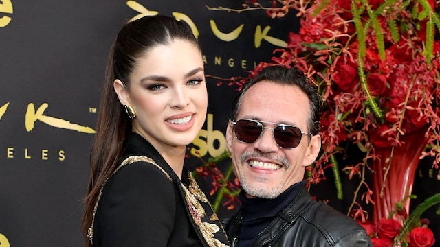 Nadia Ferreira and Marc Anthony attend Zouk LA preview night at Zouk Los Angeles on March 13, 2025 in Los Angeles, California.