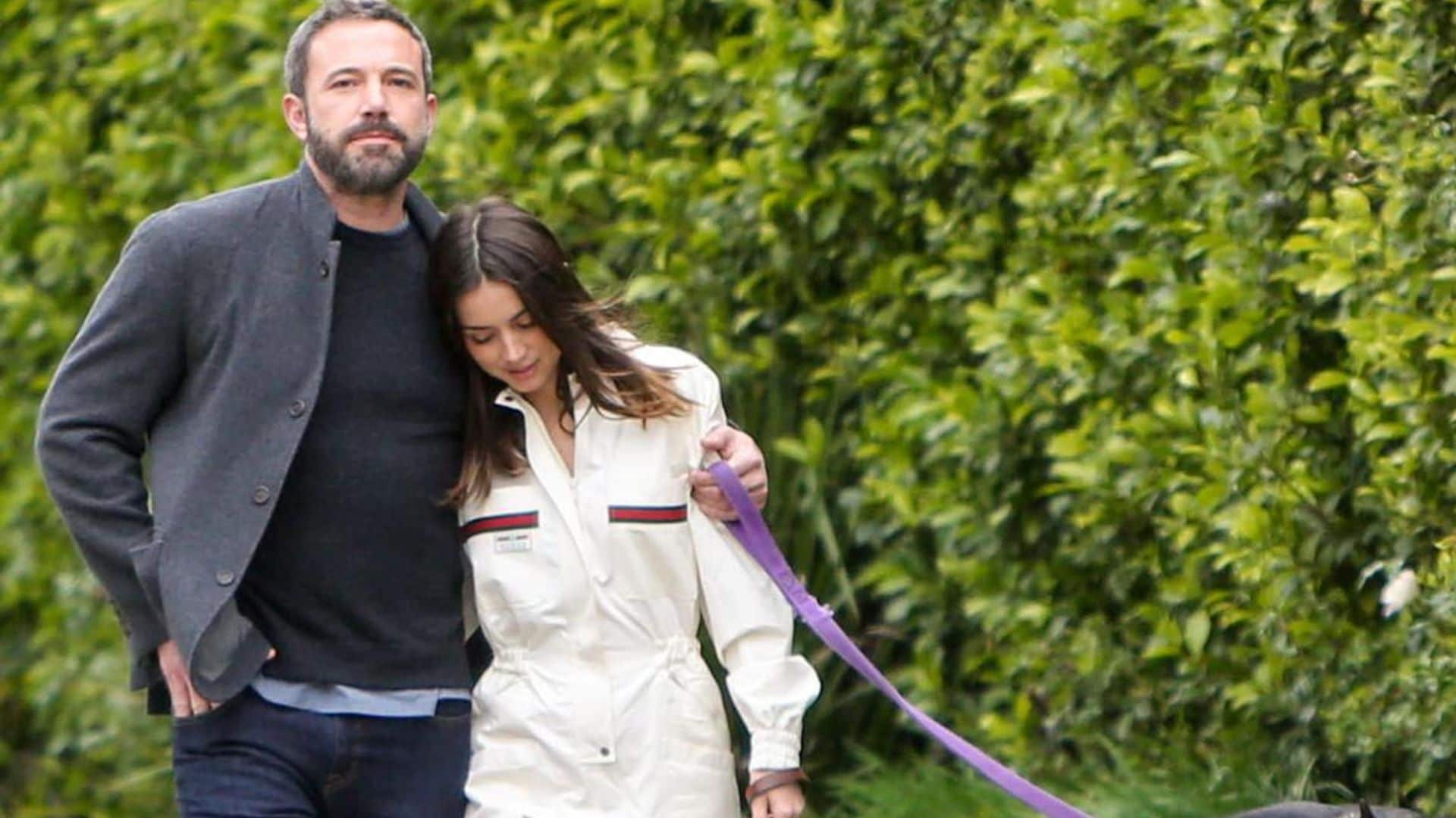 Ana de Armas wore a $2600 jumpsuit to walk her dogs with Ben Affleck