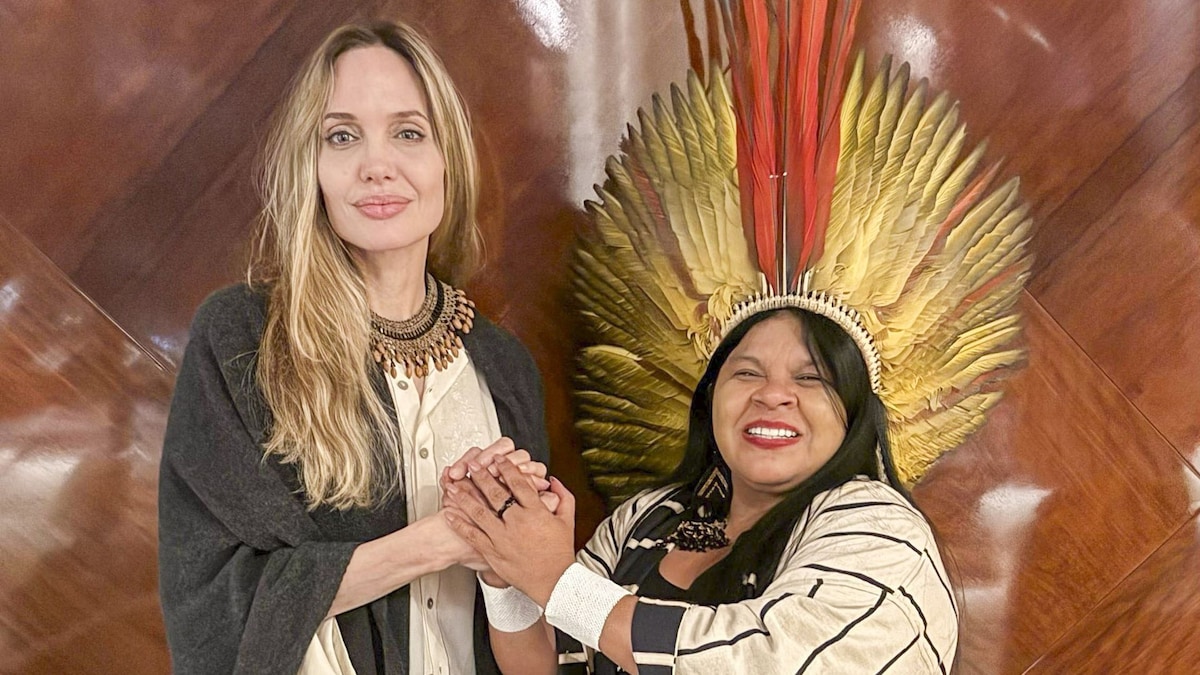 Angelina Jolie met with Brazil’s Minister of Indigenous Peoples and received a sacred gift