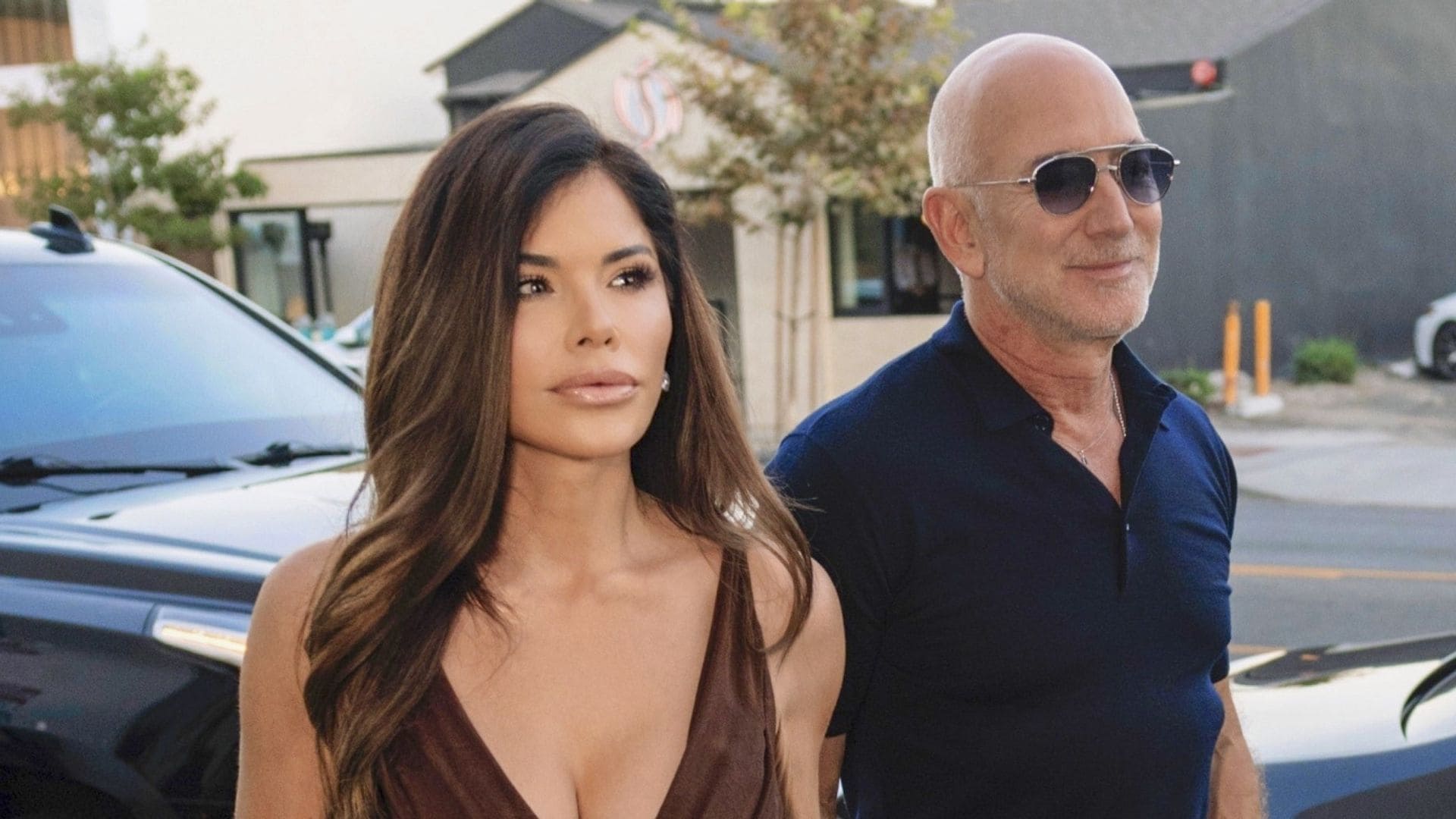 Lauren Sánchez Bezos is all smiles in vintage Dior gown with bold plunging neckline in LA