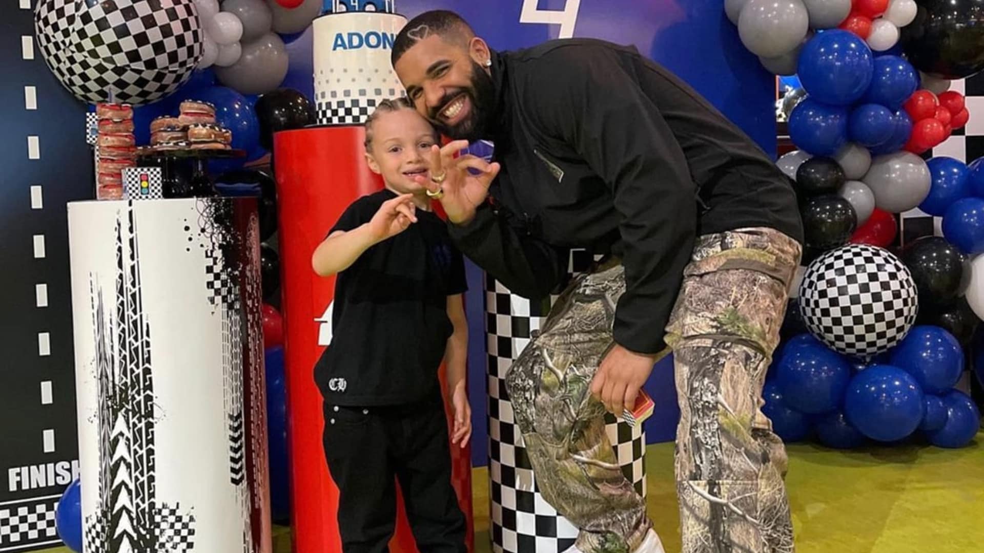 Drake and his 4-year-old son Adonis