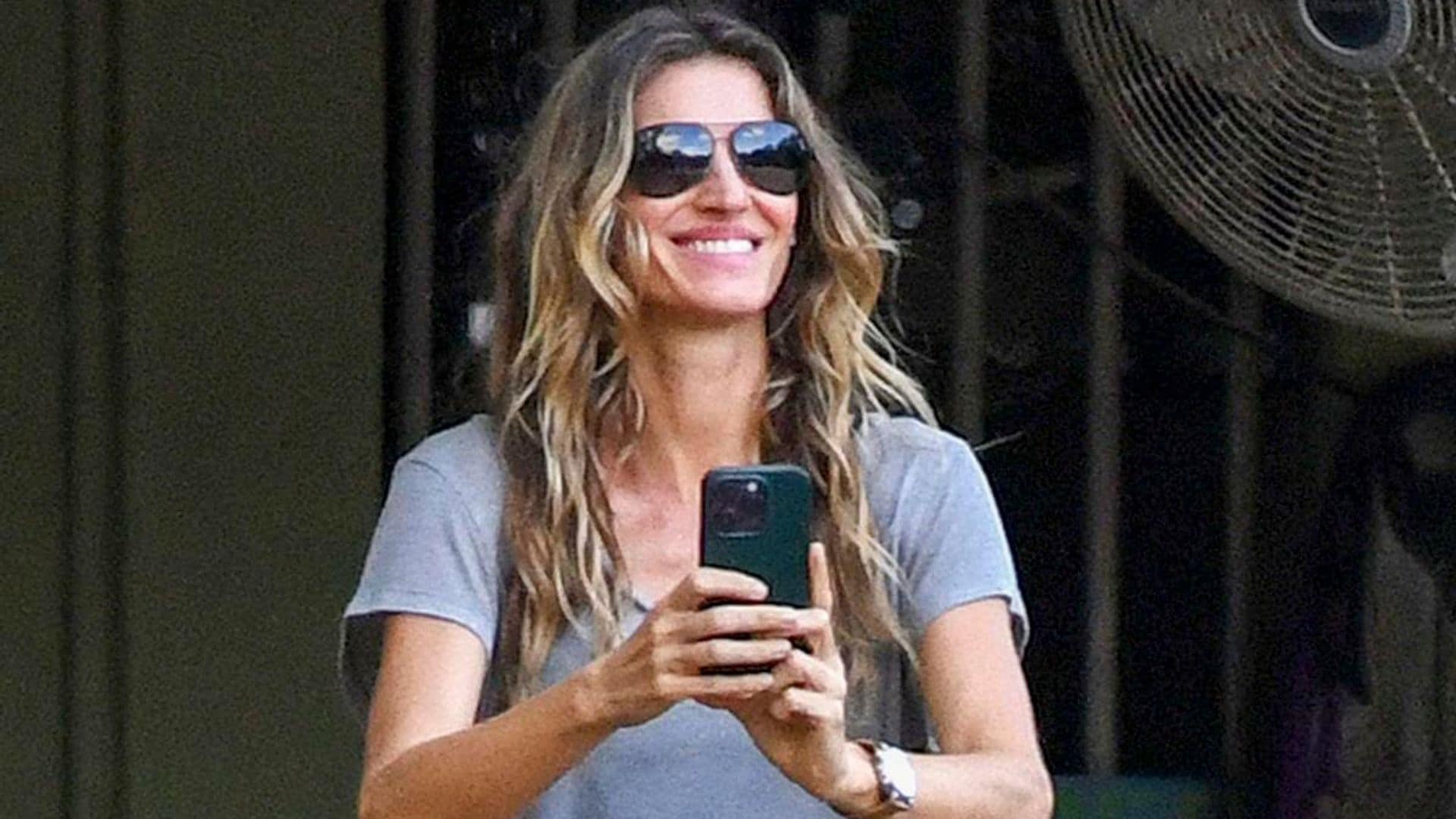 Gisele Bündchen looks proud as she watches her daughter’s horseback riding class