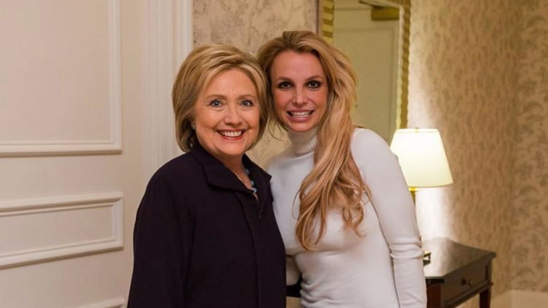 Britney Spears 'honored' to meet Hillary Clinton as Chloe Grace Moretz campaigns for her in Las Vegas