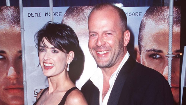 Demi Moore and Bruce Willis at the premiere of 'GI Jane'