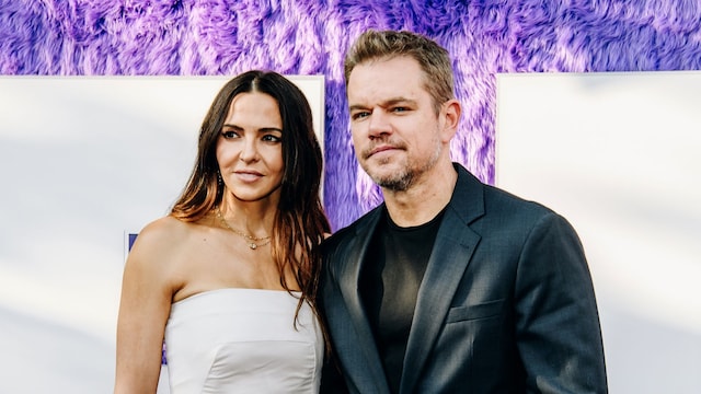 Luciana Barroso and Matt Damon 