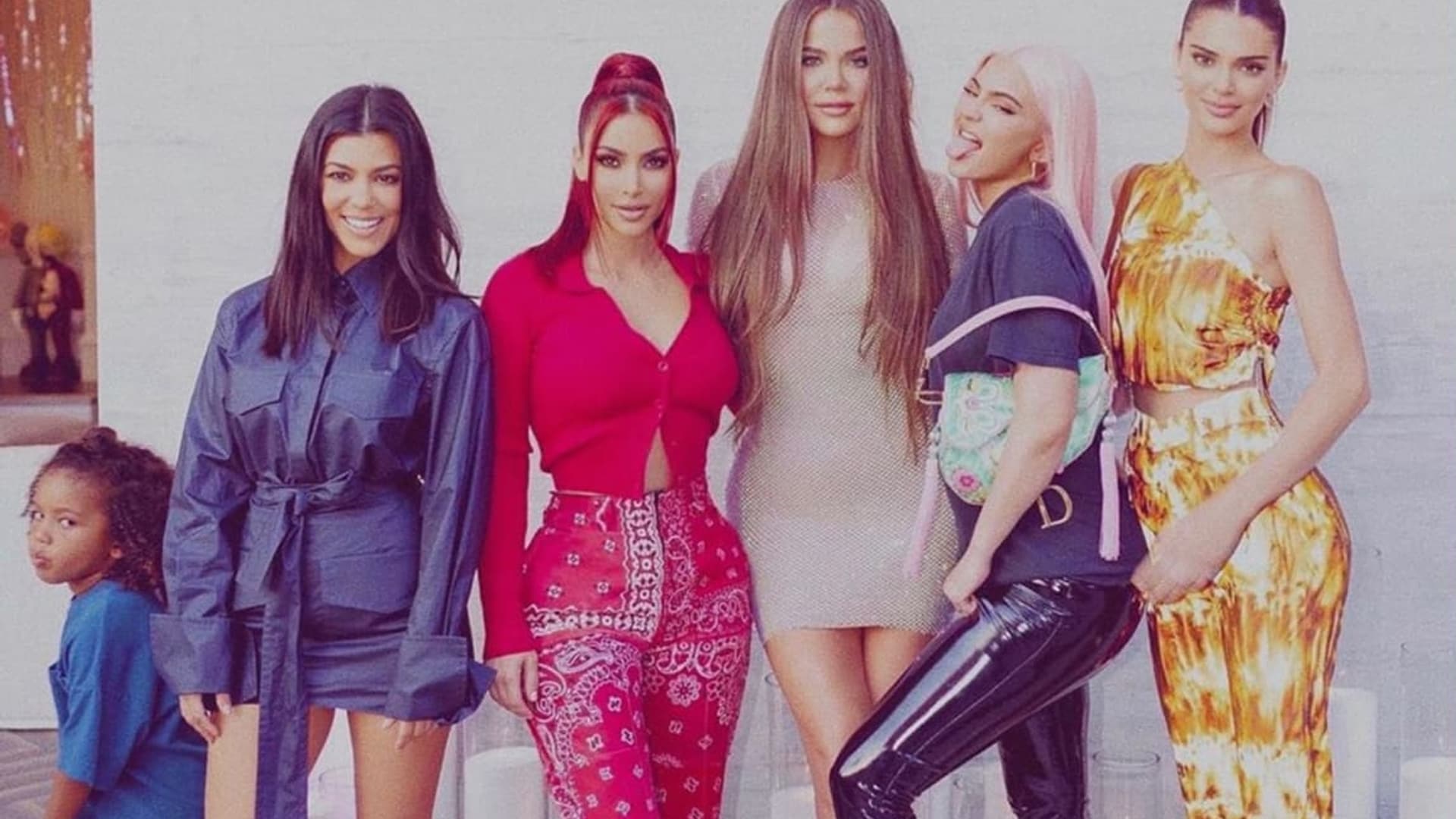 Kim Kardashian posts Spice Girls-inspired group shot with her sisters