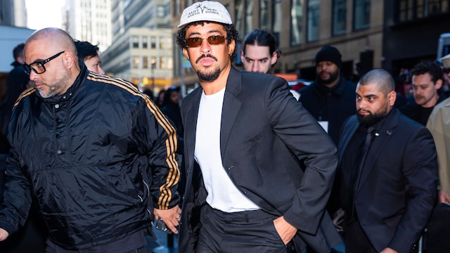 Bad Bunny attends the Calvin Klein Fashion Show during New York Fashion Week