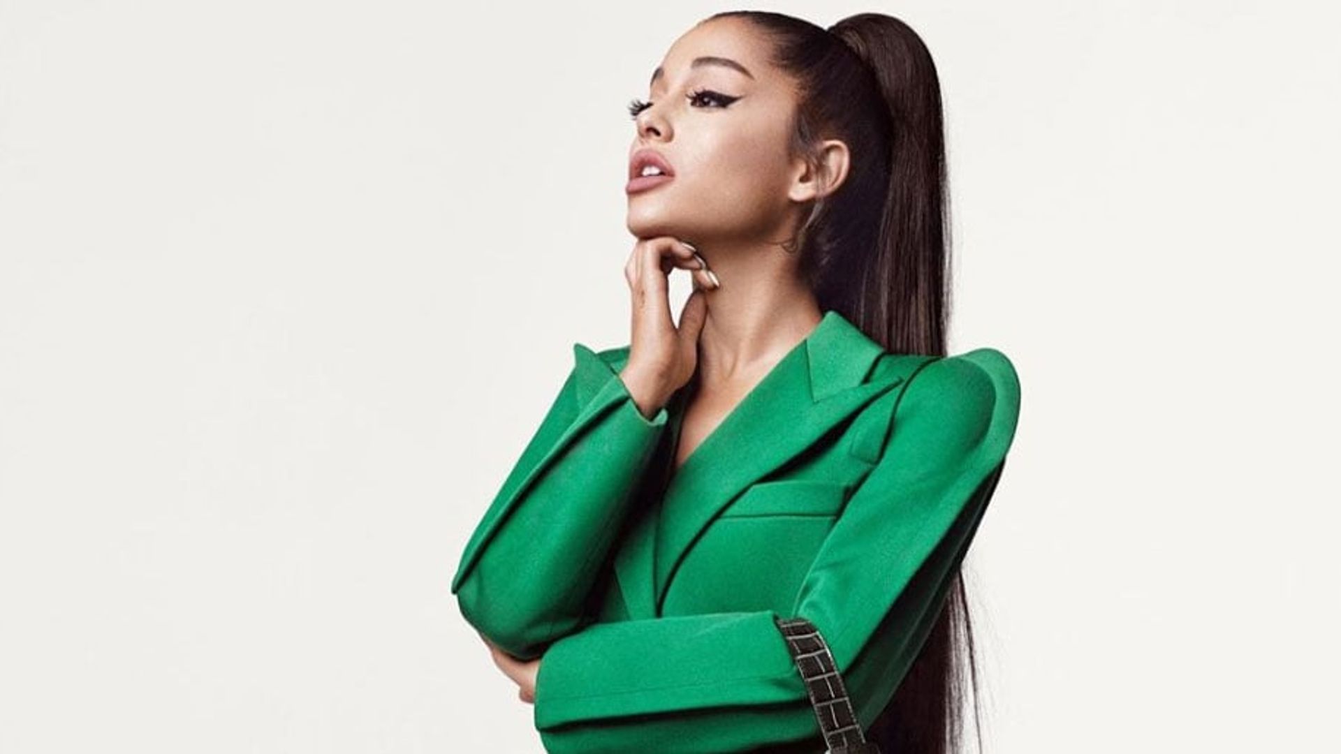 Ariana Grande is high fashion with a high ponytail in Givenchy campaign