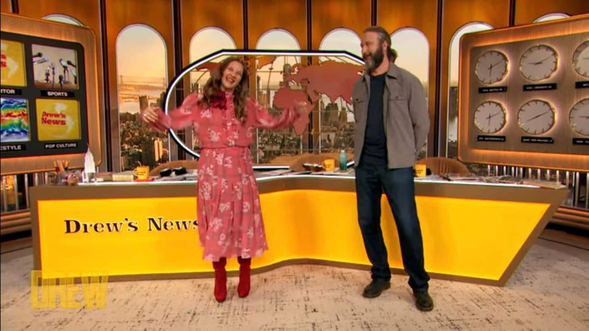 Drew Barrymore and Tom Green reunite in person after 20 years and reminisce on their honeymoon