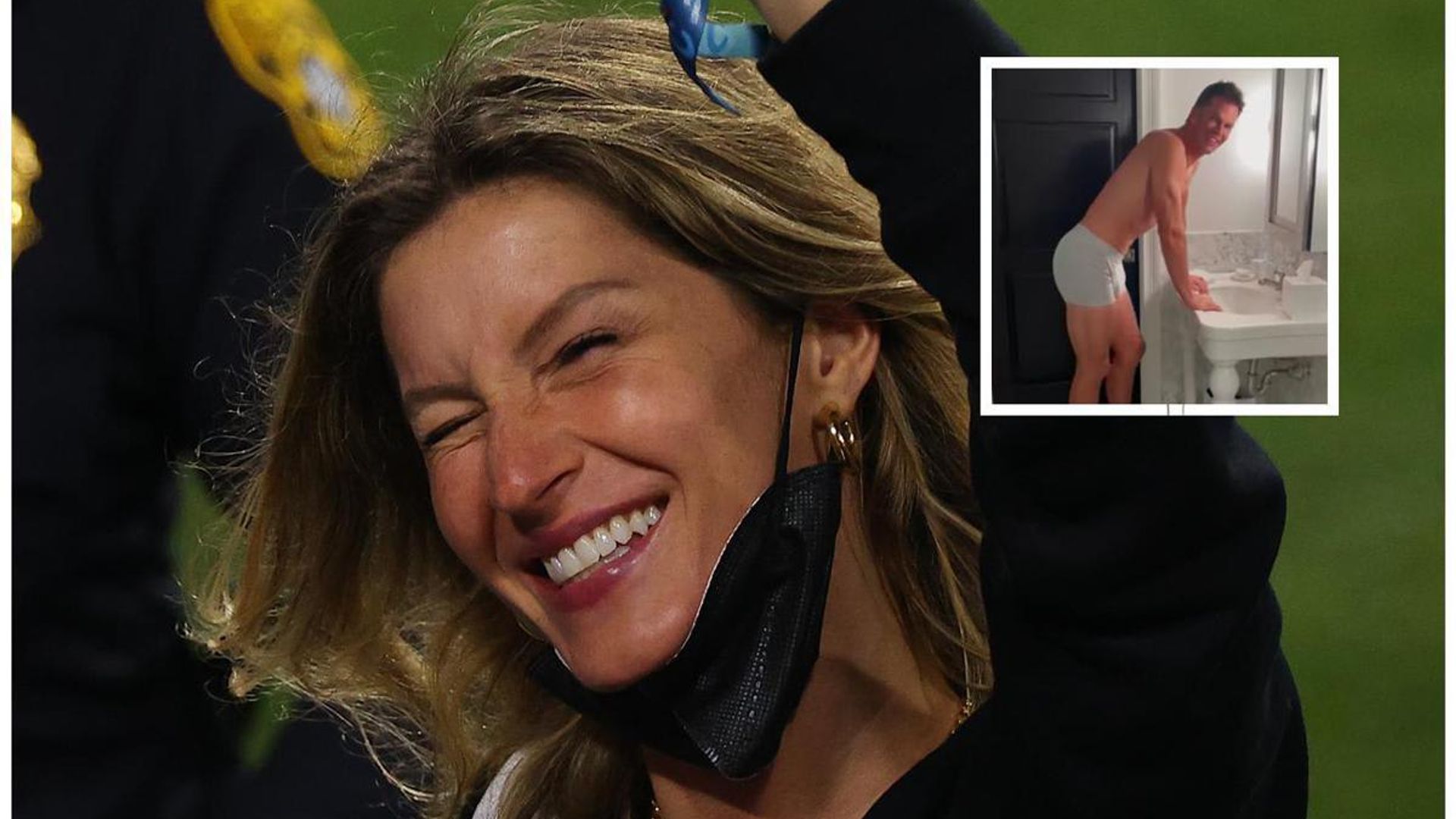 Gisele Bündchen catches Tom Brady checking himself out in his new underwear brand