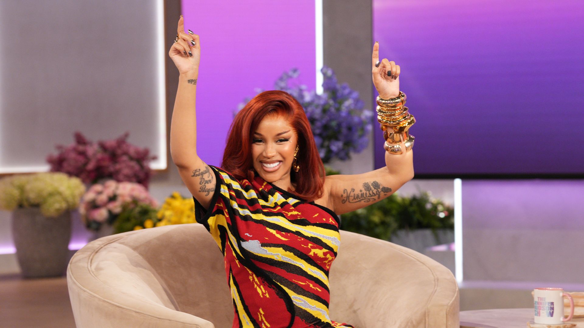  Cardi B appears on "The Jennifer Hudson Show" airing September 15, 2025 in Burbank, California. (Photo by Chris Haston/WBTV via Getty Images). Check your local listings for times