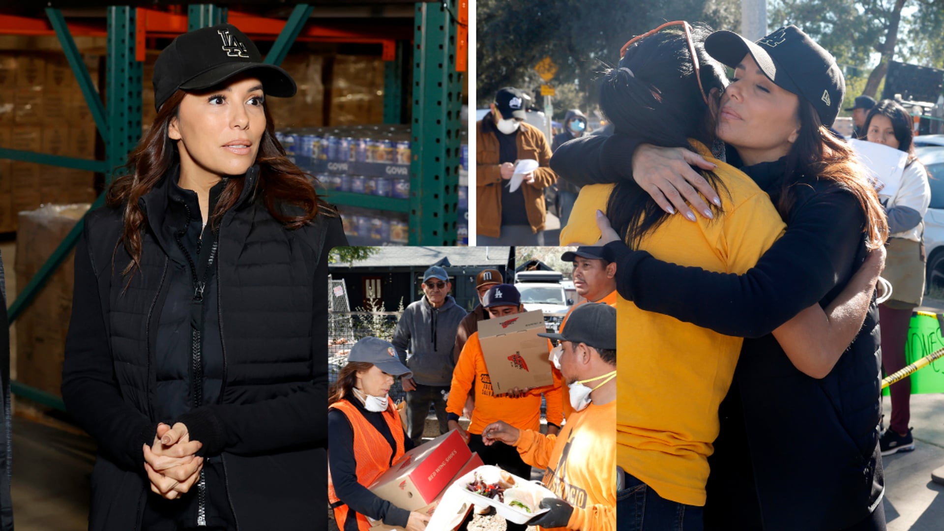 Eva Longoria supporting laborers and volunteers of the Los Angeles fires devastation