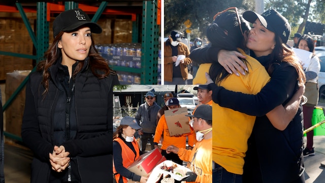 Eva Longoria supporting laborers and volunteers of the Los Angeles fires devastation