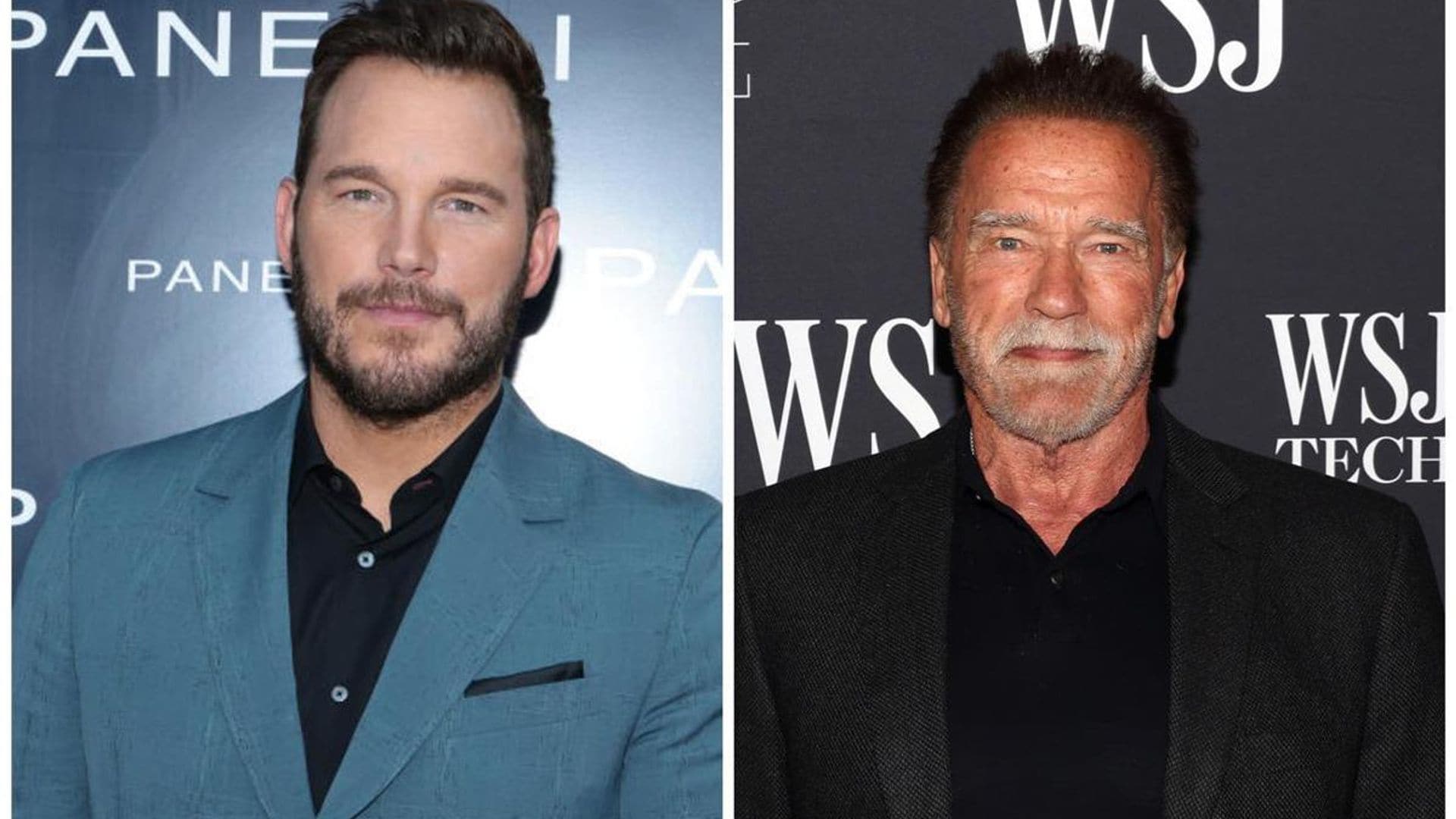 Arnold Schwarzenegger and Chris Pratt wear matching Christmas shirts