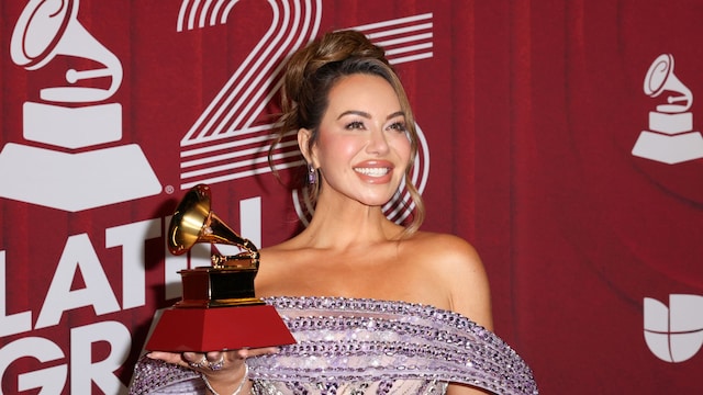 Chiquis, winner of the Best Banda Album for "Diamantes" poses 