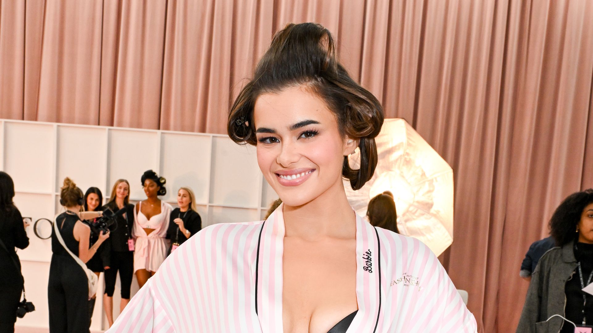 Barbie Ferreira at the 2025 Victoria's Secret Fashion Show held at Steiner Studios on October 15, 2025, in New York, New York. (Photo by Gilbert Flores/Variety via Getty Images)
