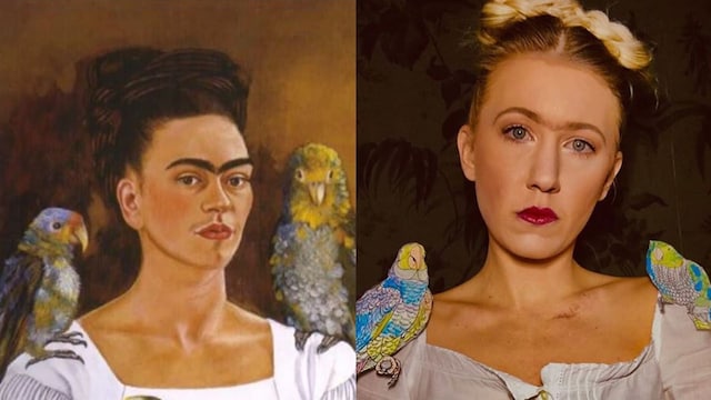Getty Museum Challenge Frida Kahlo imitation