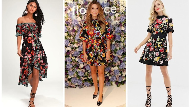 Vestidos de flores en colores para el otono