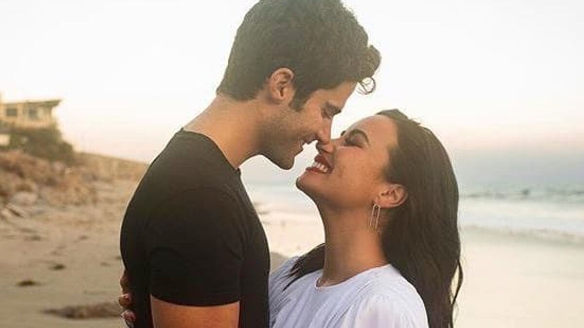Demi Lovato shares photos of moment fiancé Max Ehrich proposed, plus(00)