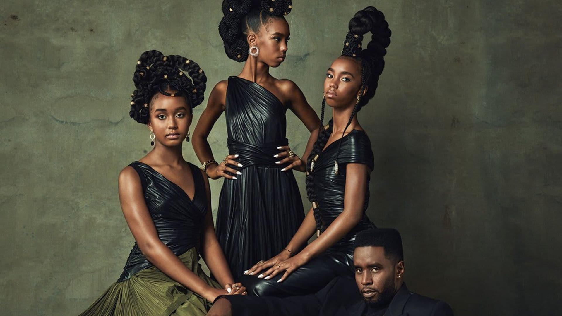 Diddy’s daughters look like royalty posing with dad for Vanity Fair