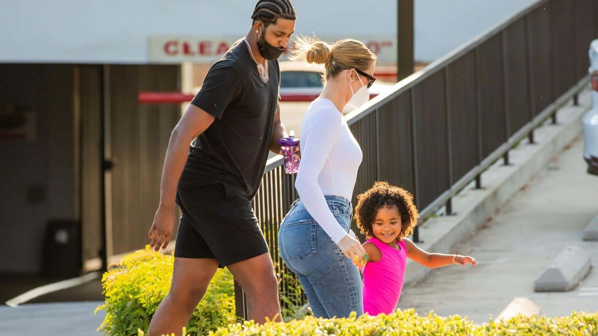Khloé Kardashian and Tristan Thompson happily co-parent while taking True to gymnastics