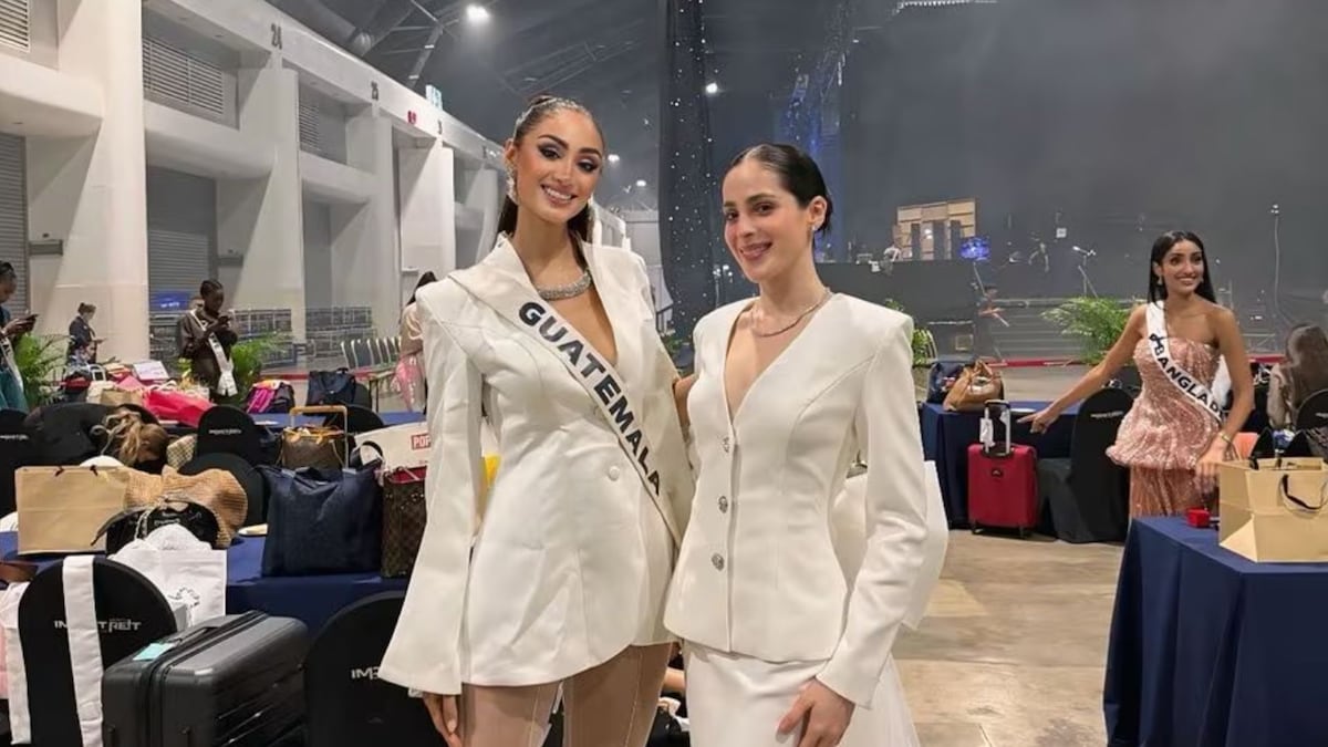 Miss Universe Fátima Bosch and Miss Guatemala Raschel Paz recreate their viral photo
