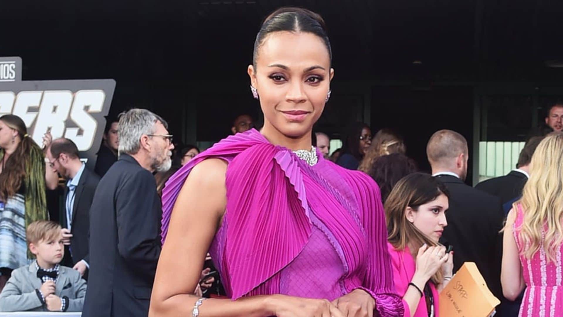 Zoe Saldana wore nearly $100,000 worth of jewelry to the 'Avengers: Endgame' premiere