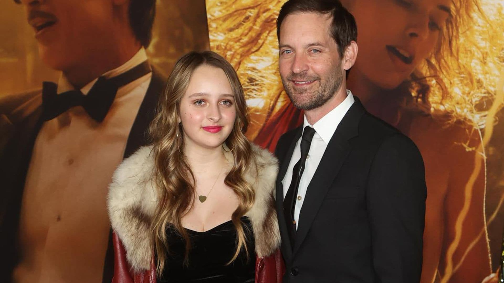 Tobey Maguire shares sweet red carpet moment with 16-year-old daughter Ruby