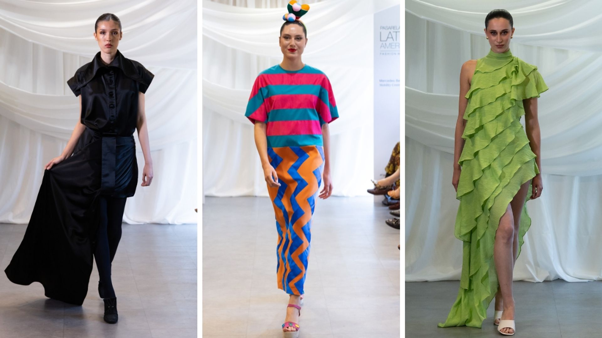 Designers Pamela and Fernando Acosta, Paulina Luna, and Anielka Monge headlined a high-glamour showcase in the heart of the Spanish capital’s Golden Mile.