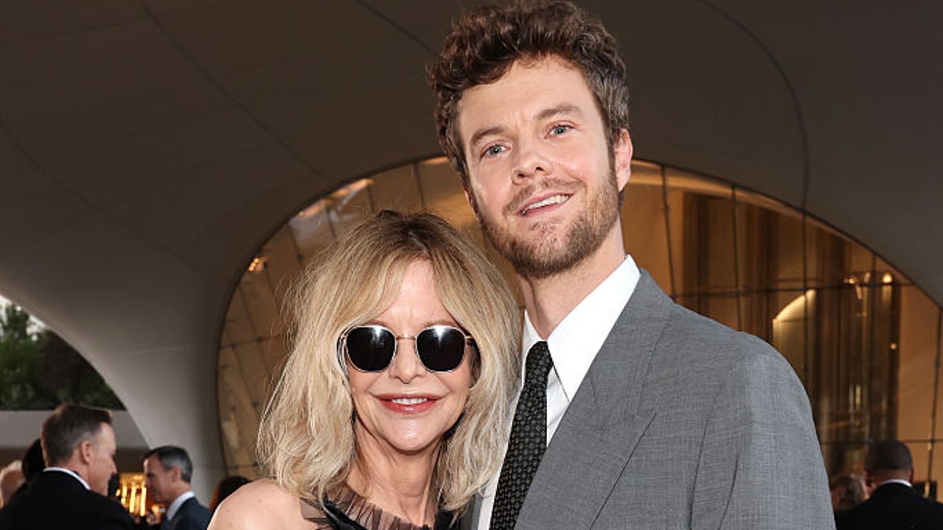 LOS ANGELES, CALIFORNIA - SEPTEMBER 19: (L-R) Meg Ryan and Jack Quaid attend the Lucas Museum of Narrative Art Opening Night at Lucas Museum of Narrative Art on September 19, 2026 in Los Angeles, California. (Photo by Kevin Mazur/Kevin Mazur/Getty Images for Lucas Museum of Narrative Art)

