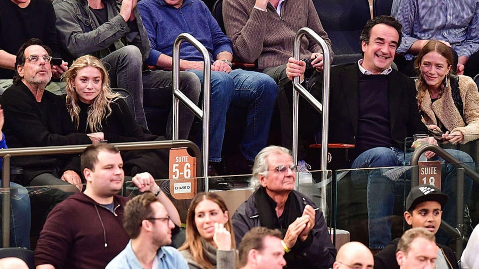 Mary-Kate and Ashley Olsen enjoy a double date night with their men