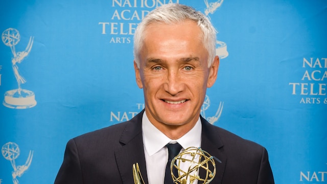  Lifetime Achievement Award winner Jorge Ramos of Noticiero Univision poses at the 33rd annual News &  Documentary Emmy awards at Frederick P. Rose Hall,  Jazz at Lincoln Center on October 1, 2012 in  New York City. (Photo by Marc Bryan-Brown/WireImage)