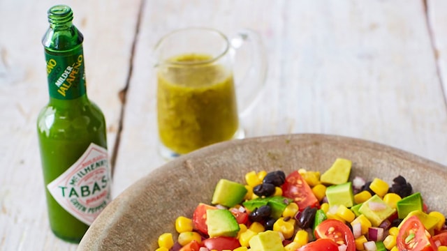 Black Bean Salad with Lime Zing Dressing from TABASCO