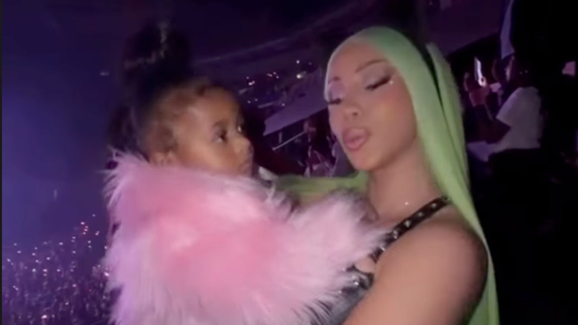 Cardi B takes daughters Kulture and Blossom to KATSEYE concert