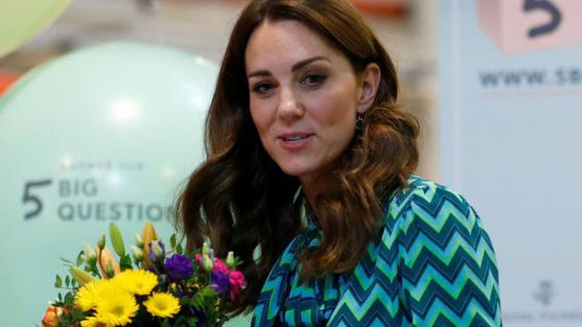 Kate Middleton switches style gears in 70s retro chevron print - get the look