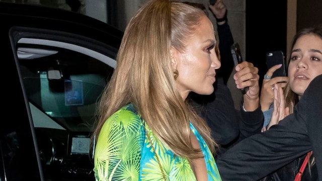 Jennifer Lopez rocks a Versace mini dress