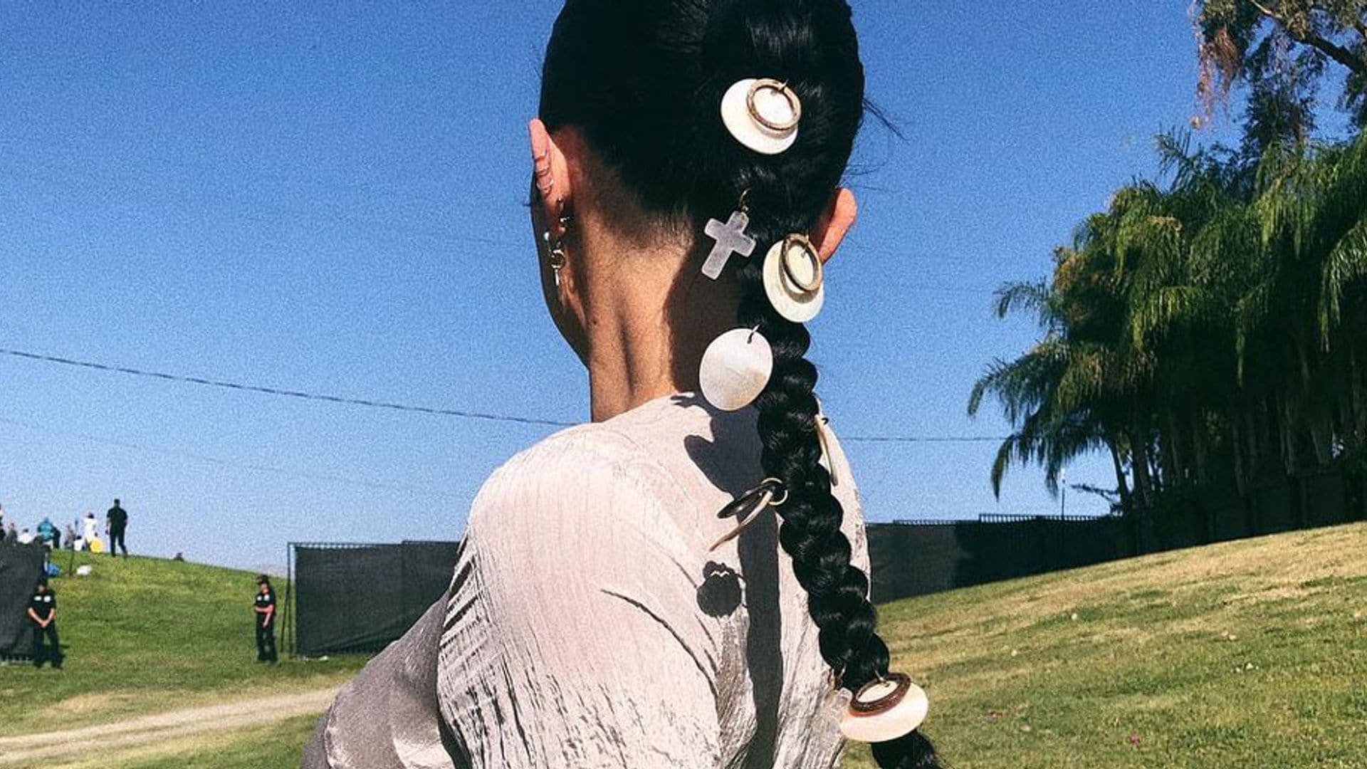 Kylie Jenner's charmed cross braid stole the show at Coachella - see the look!