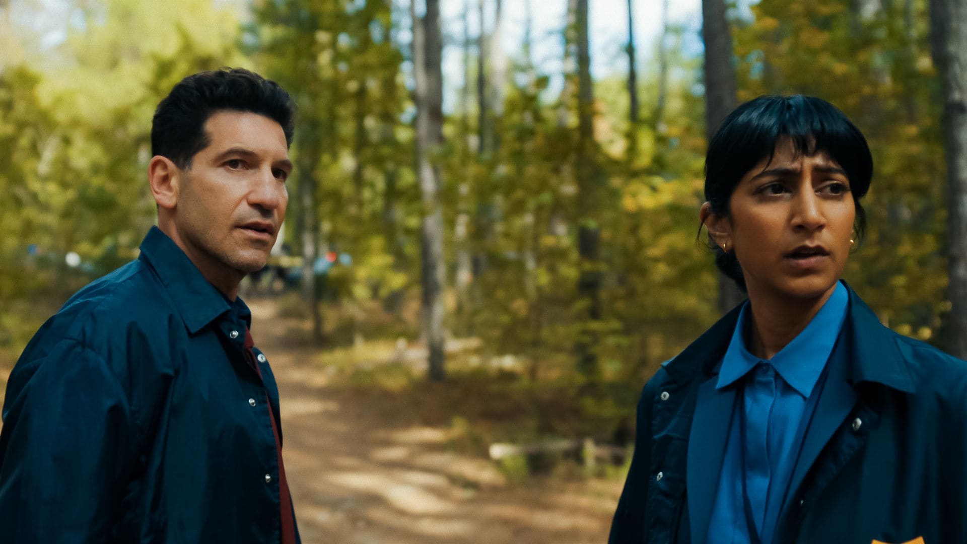 Jon Bernthal and Sunita Mani in 'His & Hers'