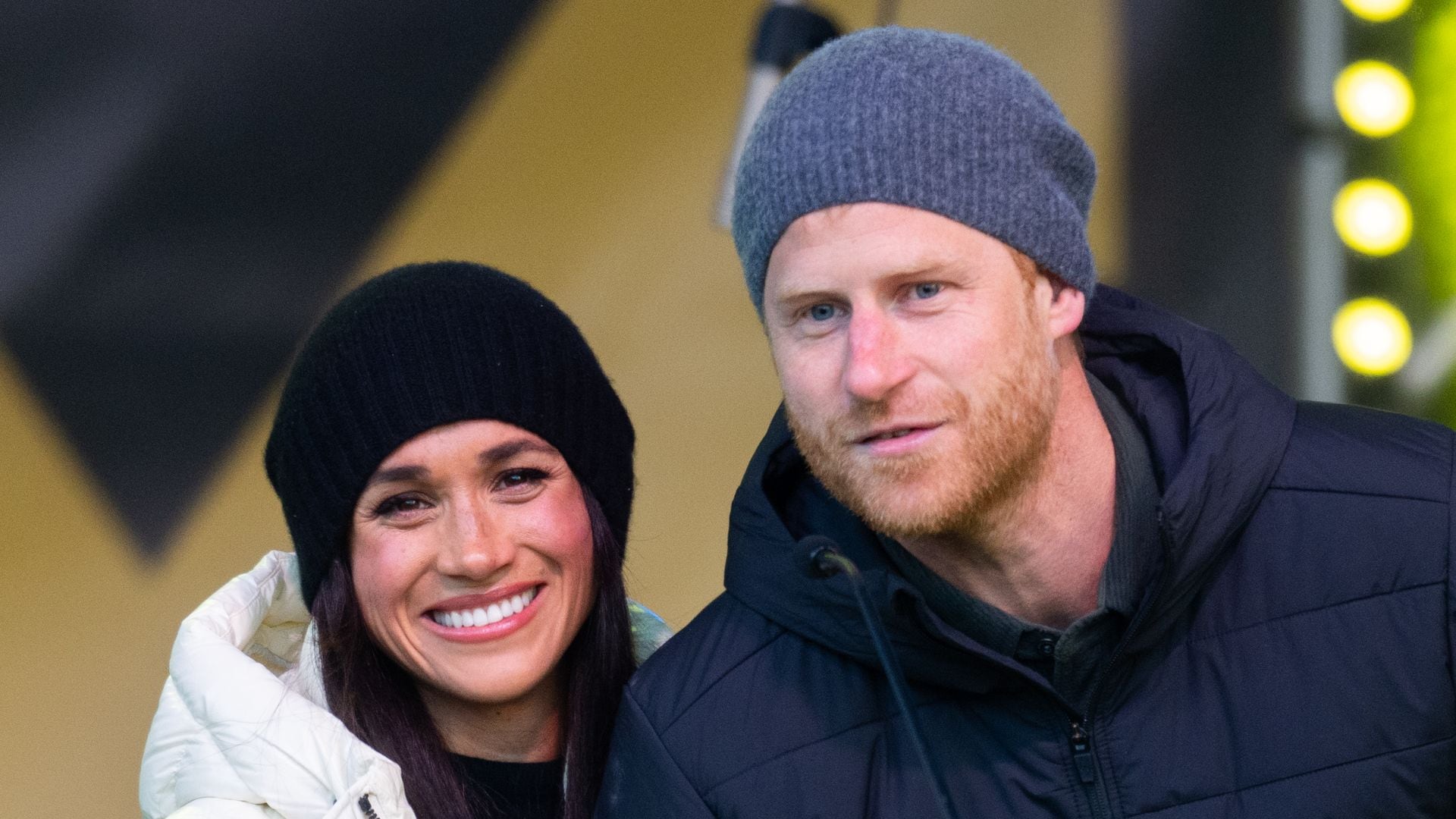 Prince Harry, Duke of Sussex and Meghan, Duchess of Sussex attend the Whistler Welcoming Ceremony during day two of the 2025 Invictus Games on February 10, 2025 in Whistler, British Columbia. (Photo by Samir Hussein/WireImage)
