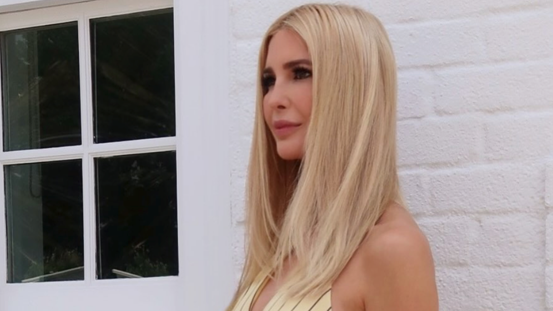 Ivanka Trump turns heads in a backless butter yellow dress as she shares rare World Cup moments with Tiffany and Donald Trump
