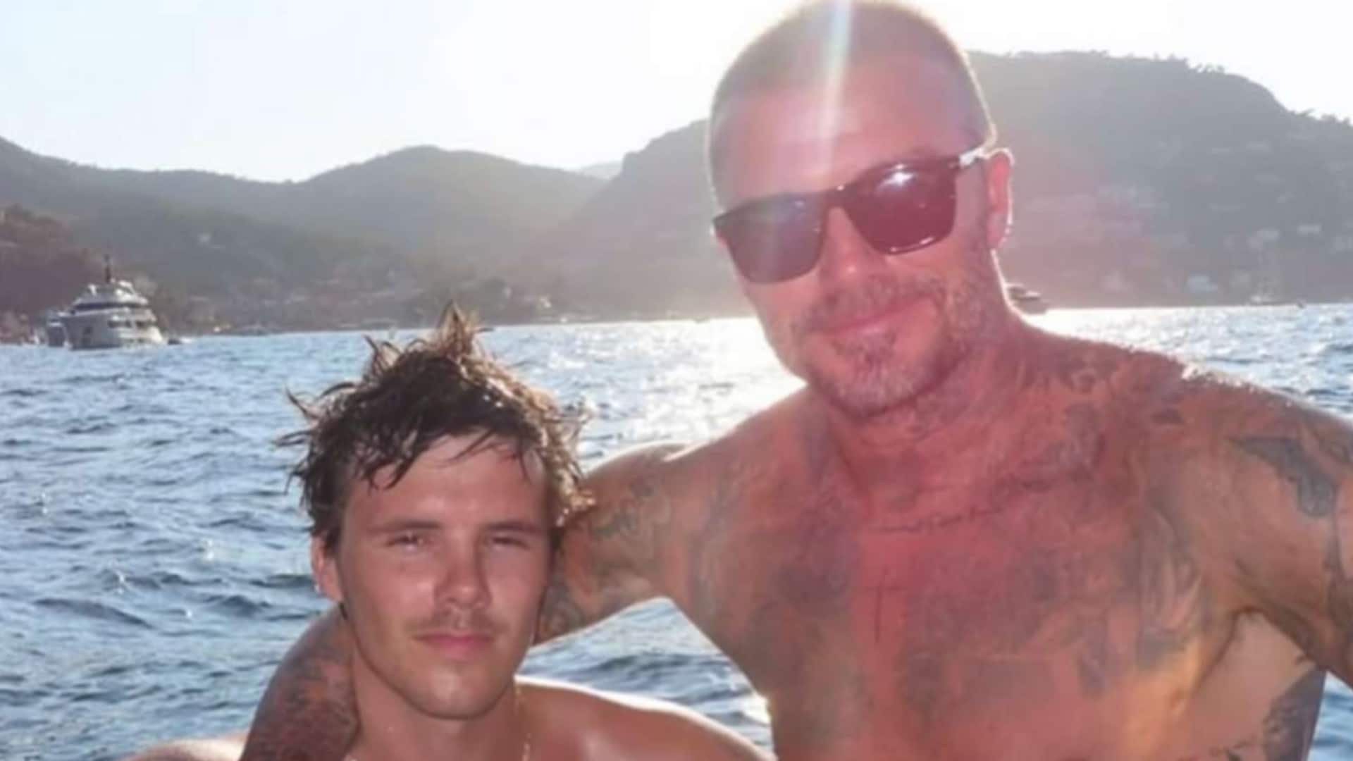 David and Cruz Beckham turn up the heat in Italy with viral speedo moment