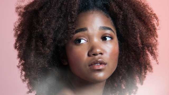 Black model with beautiful healthy skin.