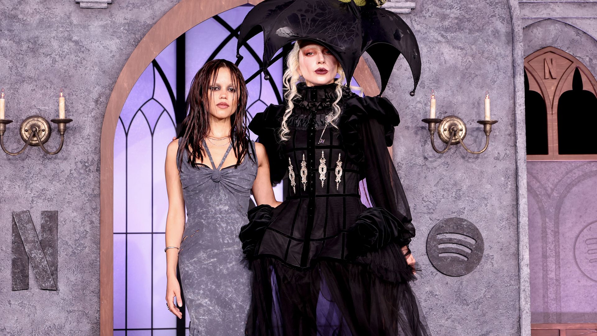 Lady Gaga arrived as a full-blown gothic queen.